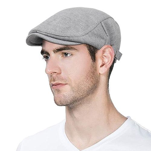 Bérets En Coton Vintage Pour Homme,Casquette Britannique Plate,Gatsby,Solide,Gris,Noir,Printemps Automne Hiver,Chapeaux Ajustables Pour Conducteur
