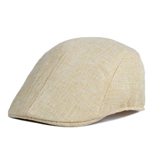 Béret En Chanvre Pour Hommes,Chapeau Monochrome,Imitation,Britannique,Rétro,Respirant,Titane,Printemps,Été