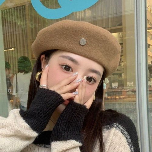 Béret En Laine Vintage Pour Femme,Chapeau De Peintre,Haute Qualité,Automne Et Hiver