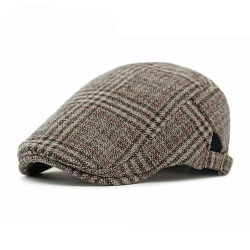 Ldscircjr-Casquettes Gavroche Imprimées À Carreaux En Coton Pour Hommes Et Femmes,Casquette À Visière Plate,Chapeaux Béret De Peintre,Automne Et Hiver 155