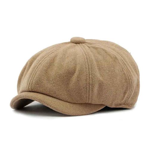 Casquettes Newsboy En Acrylique Solide Pour Hommes Et Femmes,Casquette À Visière Plate,Béret De Peintre,Chapeaux D'automne Et D'hiver,163