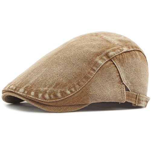 Béret En Denim Coton Pour Hommes Et Femmes,Casquette Plate Réglable,Chapeau D'artiste Et De Peintre,Printemps,Été,Automne,Ht4387