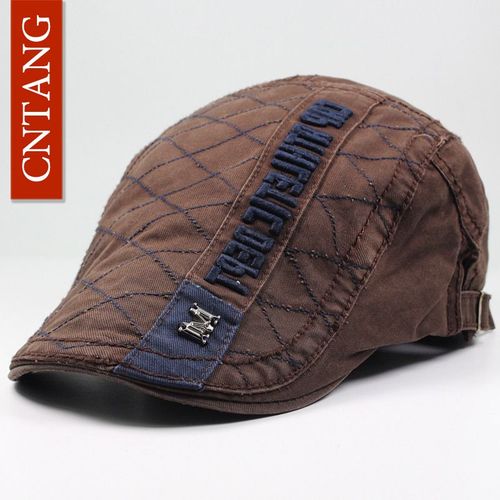 Cnsizes G-Béret En Coton Rétro Pour Hommes,Casquettes Plates Avec Lettre,Chapeau À Visière Décontracté,Mode Printemps Et Automne,Designer Vintage