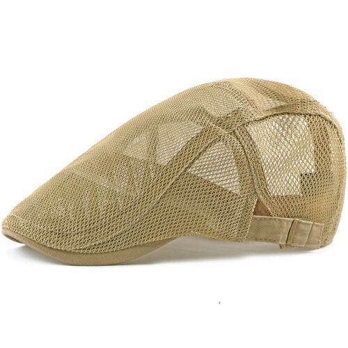 Béret En Maille Respirante Pour Homme Et Femme,Casquette Plate Ajustable,Couleur Unie,Printemps Été,Ht2215
