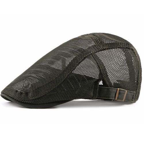Béret En Maille Respirante Pour Homme Et Femme,Casquette Plate Ajustable,Couleur Unie,Printemps Été,Ht2215