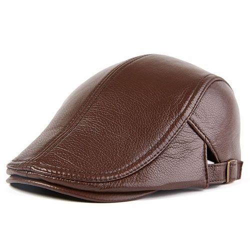 Buttermere-Béret En Cuir Group Pour Homme,Casquette Plate En Peau De Mouton,Marron,Ajustable,Haute Qualité,Automne Hiver