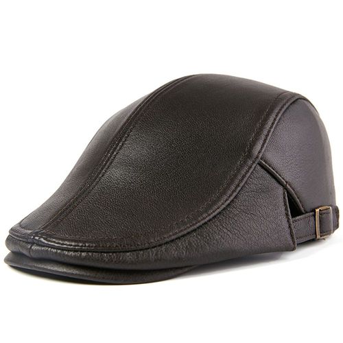 Buttermere-Béret En Cuir Group Pour Homme,Casquette Plate En Peau De Mouton,Marron,Ajustable,Haute Qualité,Automne Hiver