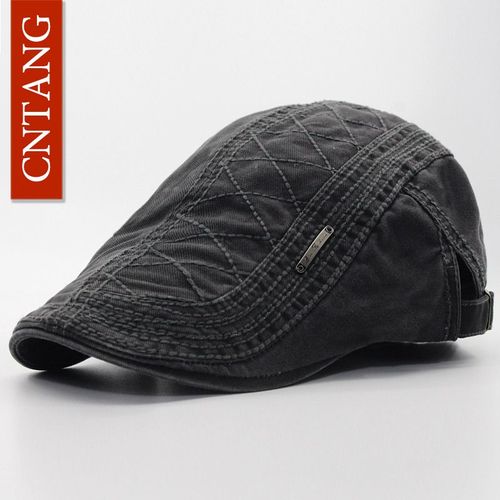 Cnsizes G-Béret En Coton Pour Homme,Casquette À Visière Décontractée,Chapeau Pio À Lèvent Vintage,Réglable,Mode Printemps-Automne