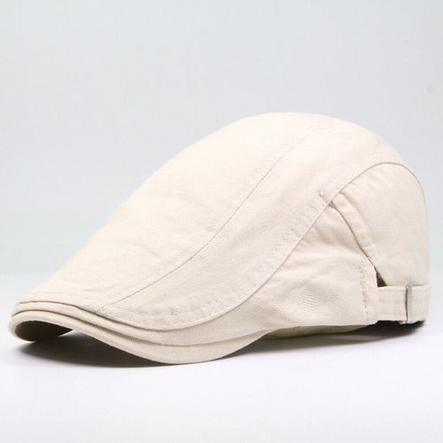 Bérets Classiques De Couleur Unie Pour Hommes,Casquettes De Visière En Coton Vintage Pour Hommes,Chapeaux Plats Rétro De Marque,Béret D'été