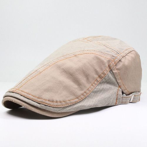 Béret D'été Pour Hommes,Casquette En Coton,À La Mode,Vintage,Pour L'extérieur,Chapeau Plat Ajustable