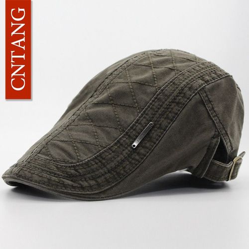 Cnsizes G-Béret En Coton Pour Homme,Casquette À Visière Décontractée,Chapeau Pio À Lèvent Vintage,Réglable,Mode Printemps-Automne