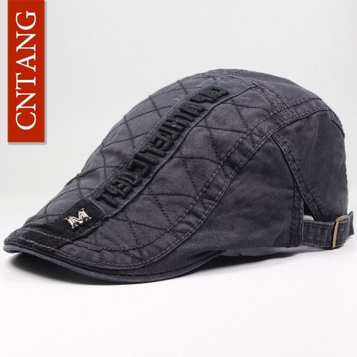 Cnsizes G-Béret En Coton Rétro Pour Hommes,Casquettes Plates Avec Lettre,Chapeau À Visière Décontracté,Mode Printemps Et Automne,Designer Vintage