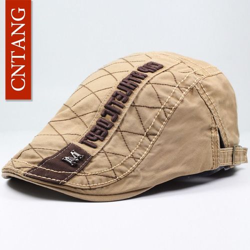Cnsizes G-Béret En Coton Rétro Pour Hommes,Casquettes Plates Avec Lettre,Chapeau À Visière Décontracté,Mode Printemps Et Automne,Designer Vintage