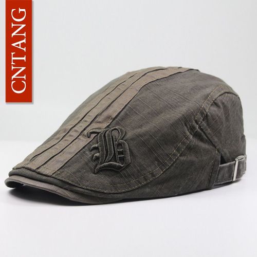 Cnsizes G-Bérets En Coton Pour Hommes,Chapeau Plat,Casquettes À Visière Brodées,Vintage,Décontracté,Réglable,Mode Estivale,2024