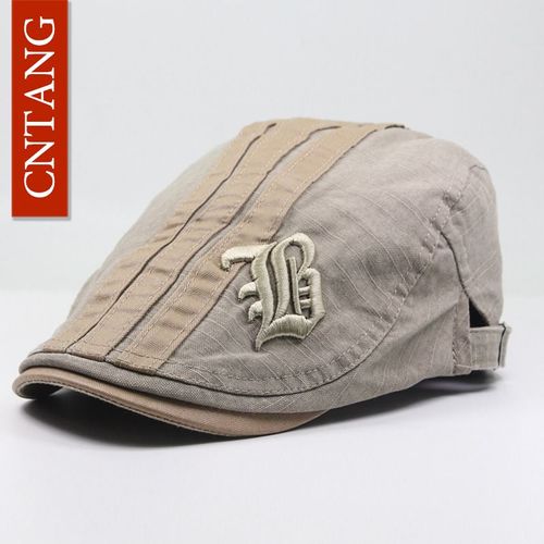 Cnsizes G-Bérets En Coton Pour Hommes,Chapeau Plat,Casquettes À Visière Brodées,Vintage,Décontracté,Réglable,Mode Estivale,2024