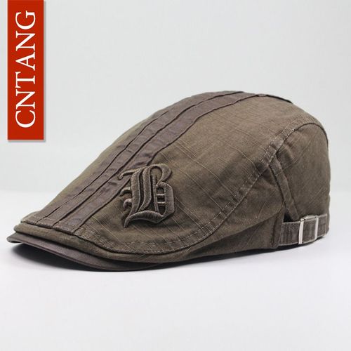 Cnsizes G-Bérets En Coton Pour Hommes,Chapeau Plat,Casquettes À Visière Brodées,Vintage,Décontracté,Réglable,Mode Estivale,2024