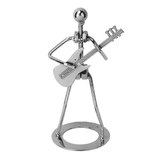 Vintage Iron Art Black Man Figure Guitar Performer Home Bar Display Desktop Décoration Ornement