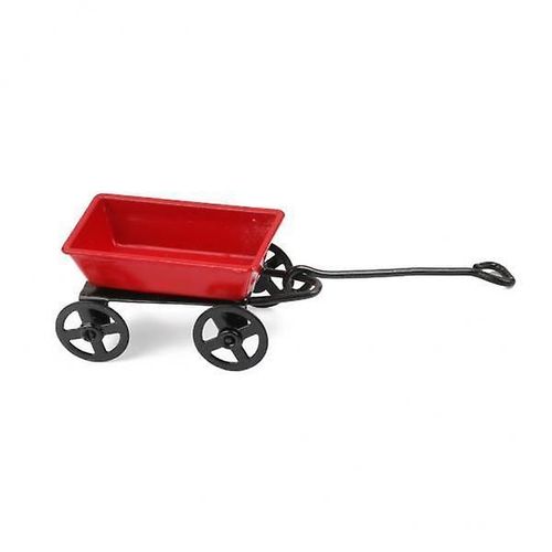 4x1 Pièce 1:12 Maison De Poupée Miniature Jardin Métal Panier Rouge