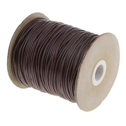 80 Meters 2mm Cotton Waxed Cord Beading Diy Jewelry Making Thread Coffee