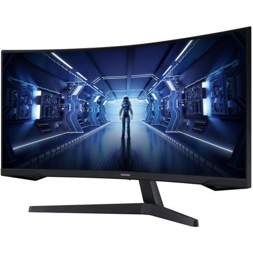 Ecran Pc Odyssey G55T 34'' 165Hz, 1Ms, Dalle Va 1000R, Uwqhd 3440X1440, 2500:, 250Cd/M2, Amd Freesync Premium, Pied Ajustable,Hdmi, Displayport