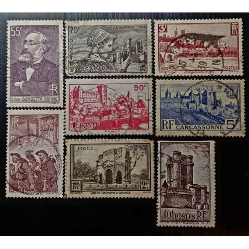 Timbres France 1938 Personnalités & 1938 -1939 Sites Et Monuments