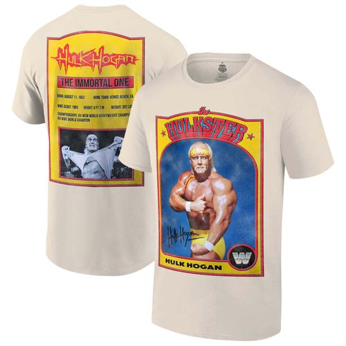 T-Shirt De Sport Vintage Hulk Hogan Hulkster Pour Homme Avec Motif Carte De Sport Ripple Junction Tan