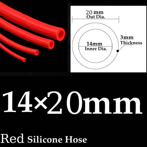 Tuyau en silicone pour aspirateur de voiture,tuyau de ligne de course rouge,tube souple de haute qualité,universel,3mm,5mm,4mm,6mm,8mm,10mm,12mm,14mm,1-50 m - Type 14x21mm red