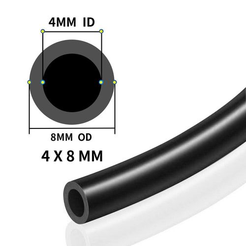 Tuyau en silicone pour aspirateur de voiture automatique,tube de ligne de course,universel,noir,1 mètre,3mm,5mm,4mm,6mm,8mm,10mm,12mm,14mm - Type 4x8mm