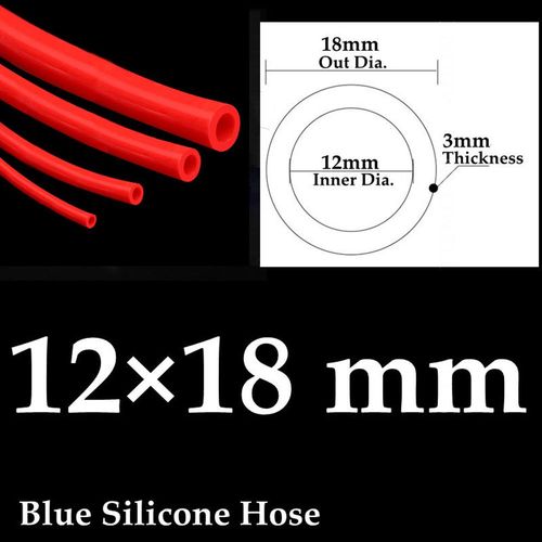 Tuyau en silicone pour aspirateur de voiture,diamètre intérieur universel,tube de ligne de course,noir et rouge,épaisseur 3mm,1 mètre,3mm,5mm,4mm,6mm,8mm,10mm,12mm,14mm - Type 12x18mm Red