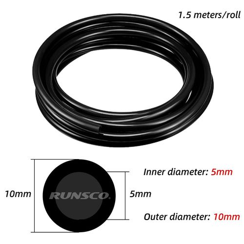Tuyau en silicone pour aspirateur de voiture,tuyau de ligne de refroidisseur intermédiaire de course automatique,diamètre intérieur bleu,rouge,noir,3mm,4mm,5mm,6mm,8mm,1.5 m - Type Black-1.5M-5mm #B