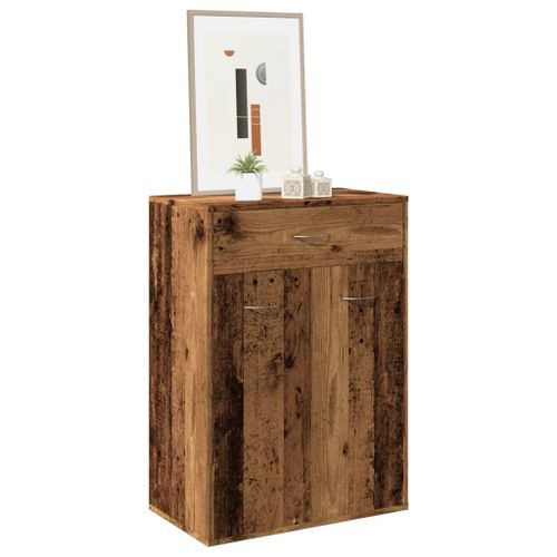 Vidaxl Armoire À Chaussures Vieux Bois 60x35x84 Cm Bois D'ingénierie
