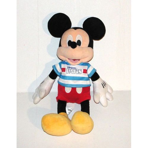 Peluche Mickey Tee Shirt Paris Disneyland Paris 34cm