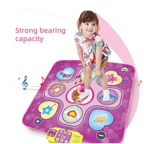 Tapis De Danse Pour Enfants De 3 À 8 Ans,Tapis De Danse Musical Avec Affichage Led, Création De Chansons Et Musique Intégrée, Cadeau D'anniversaire De Noël Pour Garçons Filles De 3 4 5 6 7+ (Violet)