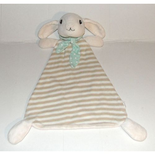 Doudou Lapin H&m Triangle Rayé Beige Bandana A Pois H Et M