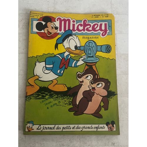 Mickey Magazine N°259 - 5e Année - Septembre 1955 - Le Journal Des Petits Et Des Grands Enfants - 