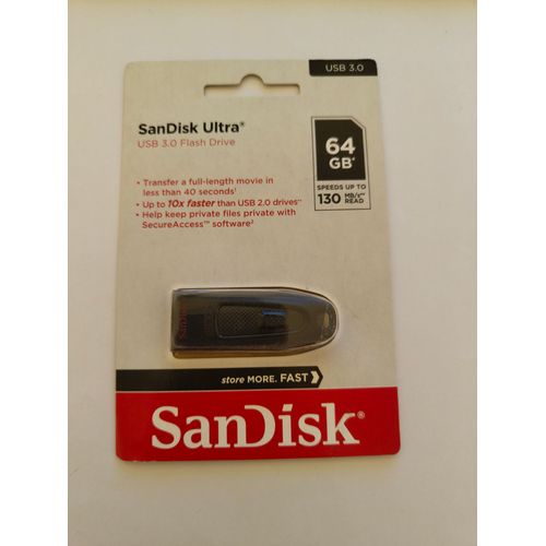 Clé USB 64 Go - Hi-Speed 3.0 - SanDisk Ultra