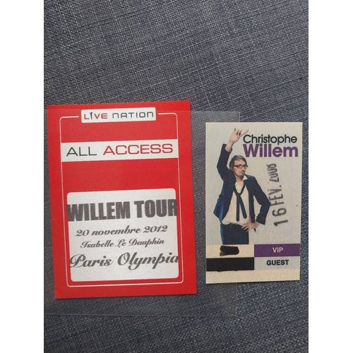 Christophe Willem 2 Pass Vip All Access Olympia