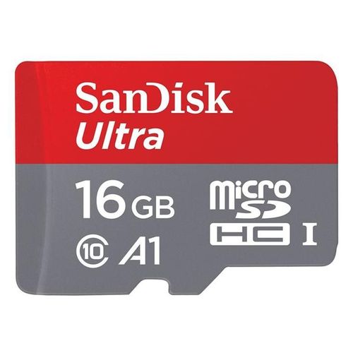 SanDisk Ultra - Carte mémoire flash (adaptateur microSDHC - SD inclus(e)) - 16 Go - A1 / UHS Class 1 / Class10 - microSDHC UHS-I