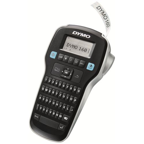 DYMO LabelMANAGER 160 - Étiqueteuse - Noir et blanc - transfert thermique - Rouleau (1,2 cm) - 180 dpi - jusqu'à 12 mm/sec - outil de coupe