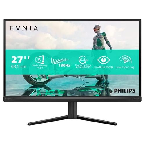 Philips Evnia 3000 27M2N3200S - Écran LED - jeux - 27" - 1920 x 1080 Full HD (1080p) @ 180 Hz - IPS - 300 cd/m² - 1000:1 - HDR10 - 0.5 ms - 2xHDMI, DisplayPort - haut-parleurs - Charbon
