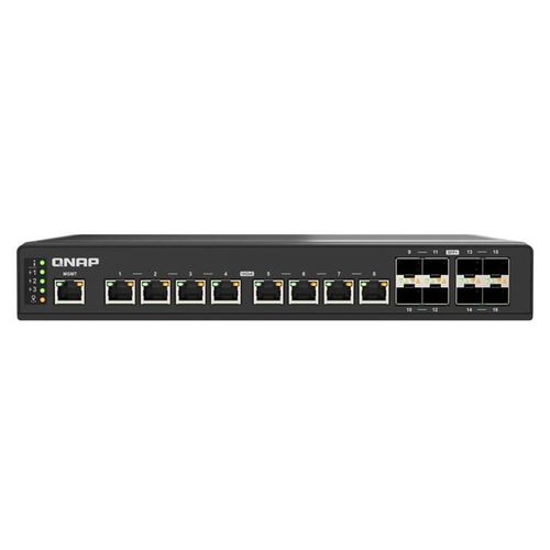 QNAP QSW-IM3216-8S8T - Commutateur - Géré - 8 x 10 Gigabit SFP+ + 8 x 100/1000/2.5G/5G/10GBase-T - Montable sur rack, fixation murale - pour QNAP CAB-DAC30M-SFPP-DEC01, CAB-DAC30M-SFPP-DEC02...
