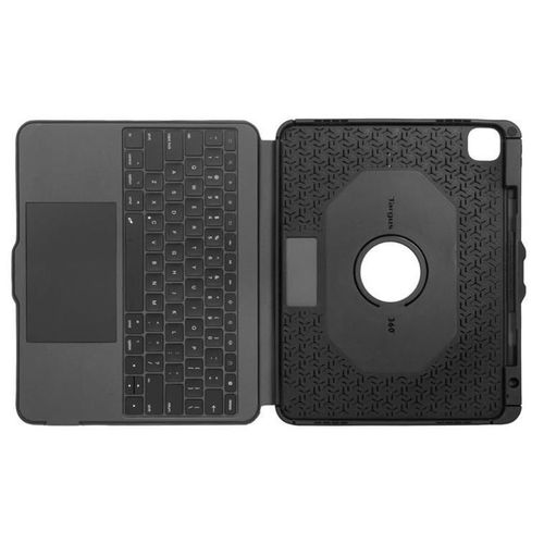 Targus Versavu - Clavier et étui - avec trackpad - rétroéclairé - sans fil - Bluetooth 5.0 - QWERTY - Nordique - noir