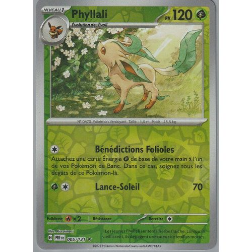 Carte Pokémon - Phyllali - 005/131 - Holo-Reverse - Ev8,5 Evolutions Prismatiques