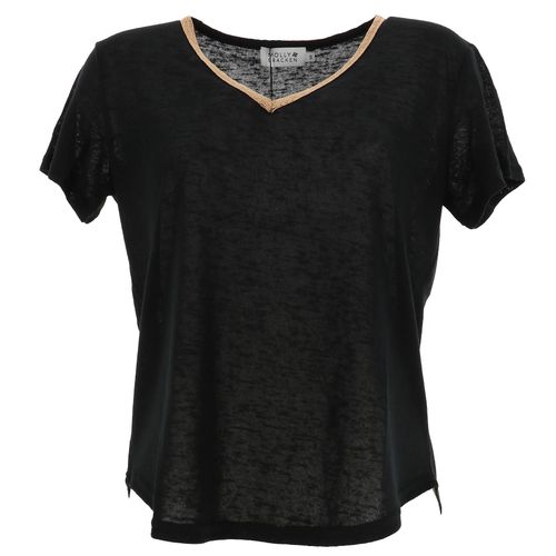 Tee Shirt Manches Courtes Molly Bracken Knitted Tee Black Noir L