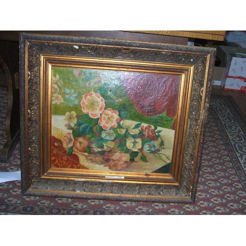 Peinture À L,Huile 20eme Siecle