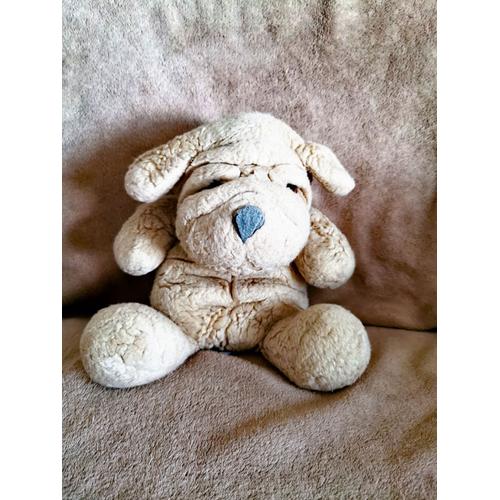 Peluche Vintage Chien Sharpei Beige Nounours