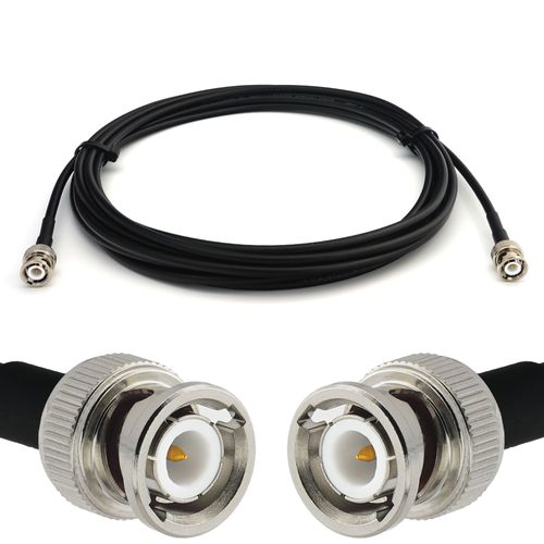 BNC Mâle vers BNC Mâle 8m câble coaxial RG58 50 Ohm - rallonge BNC Extension Faible Perte Cable pour Antenne CB Radio Amateur Sans fil Radio WIFI adaptateur UHF VHF