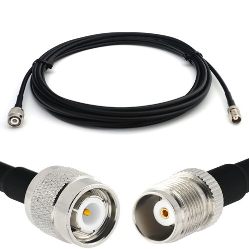 TNC Mâle vers TNC Femelle 1m câble coaxial RG58 50 Ohm - rallonge TNC Extension Faible Perte Cable pour Antenne CB Radio Amateur Sans fil Radio WIFI adaptateur UHF VHF