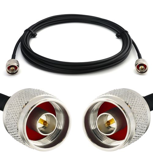 N Mâle vers N Mâle 8m RG58 Cable Coaxial - Câble d'extension exterieur à faible perte rallonge etanche - pour Routeur WIFI Radio Antenne LTE GSM Amplificateur 4G 5G 6G LTE Hotspot