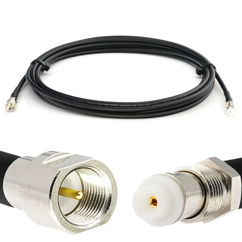FME Mâle vers FME Femelle 3m RG58 Cable Coaxial - FME Câble d'extension à faible perte 50 Ohm - rallonge pour Routeur Antenne LTE GSM Amplificateur 4G 5G 6G LTE Hotspot
